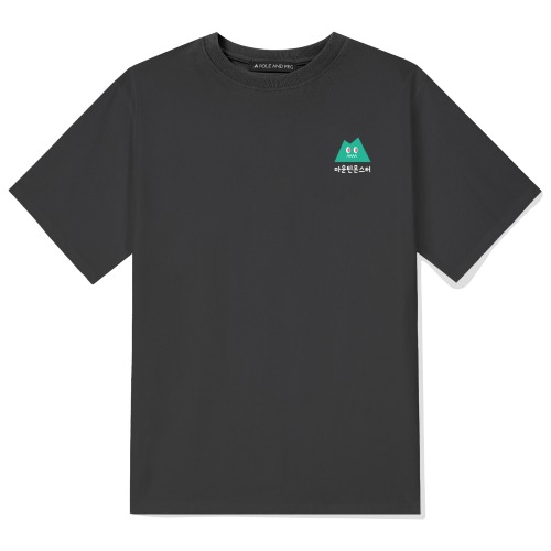 크루링크 마운틴몬스터 등산 크루 기능성 티셔츠 블랙
