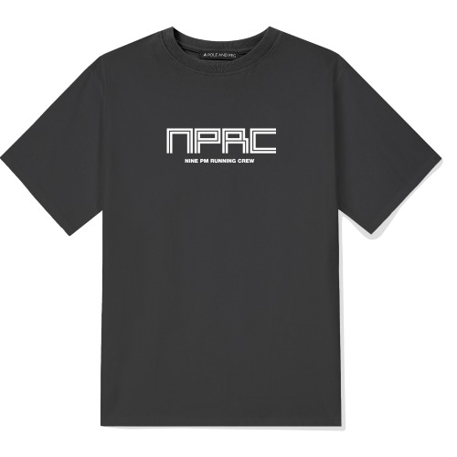 크루링크 NPRC 아홉시 러닝크루 티셔츠 블랙