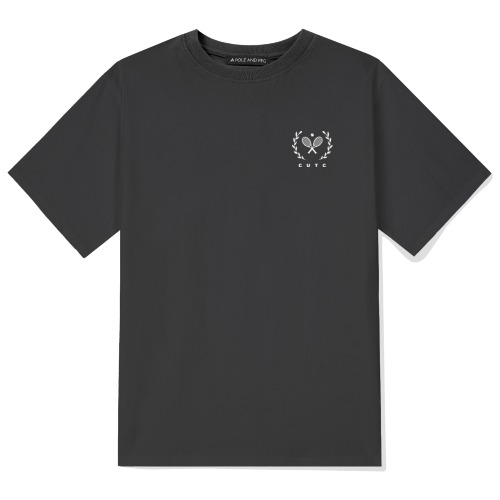 크루링크 창원대 테니스 동아리 CUTU 기능성 티셔츠 블랙