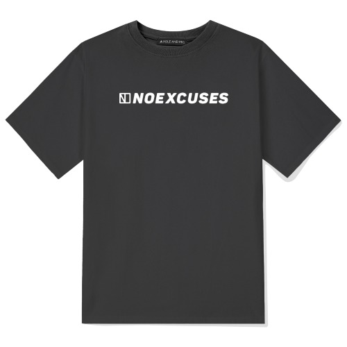 크루링크 noexcuses 053 러닝 크루 오버핏 티셔츠 블랙