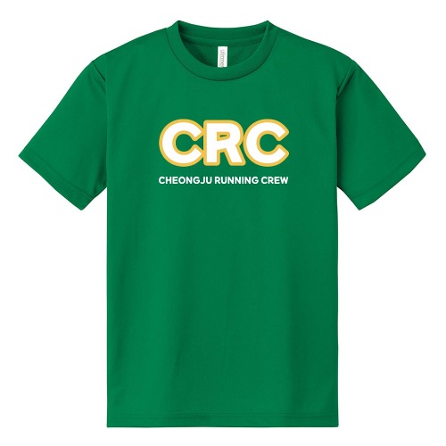 크루링크 CRC 청주 러닝크루 기능성 티셔츠 그린