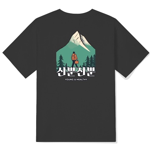 크루링크 산뿐산뿐 등산크루 오버핏 티셔츠