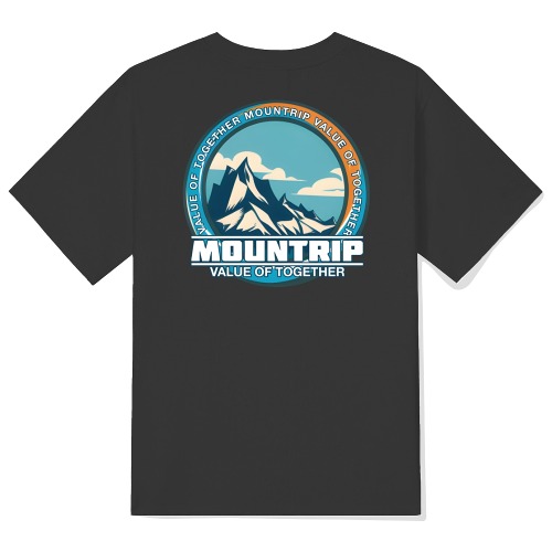 크루링크 등산크루 마운트립 로고 기능성 티셔츠