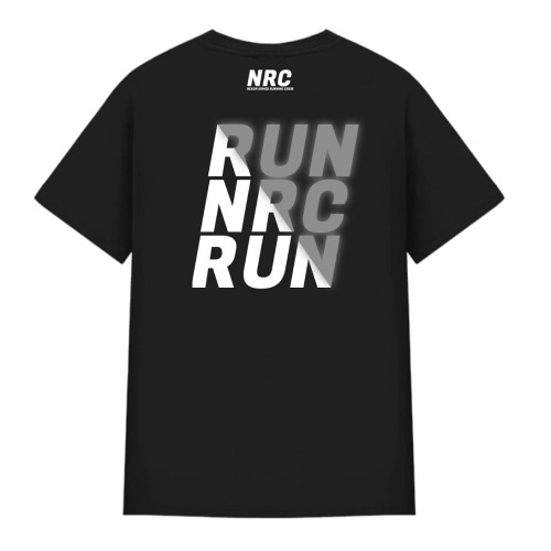 크루링크 NRC 러닝크루 기능성 티셔츠 블랙 뒷면 빛반사
