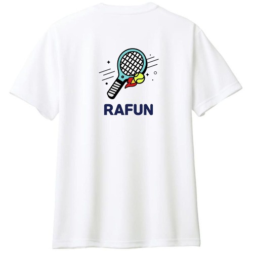 크루링크 라켓펀치 기능성 티셔츠 불꽃 테니스볼2 로고